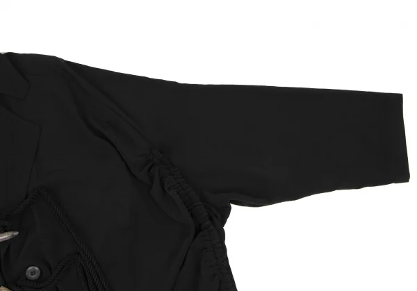 B Yohji Yamamoto FEMME Acetate Poly Toggle Button Shirt Coat K-132941_008