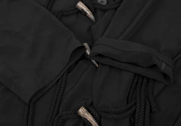 B Yohji Yamamoto FEMME Acetate Poly Toggle Button Shirt Coat K-132941_009