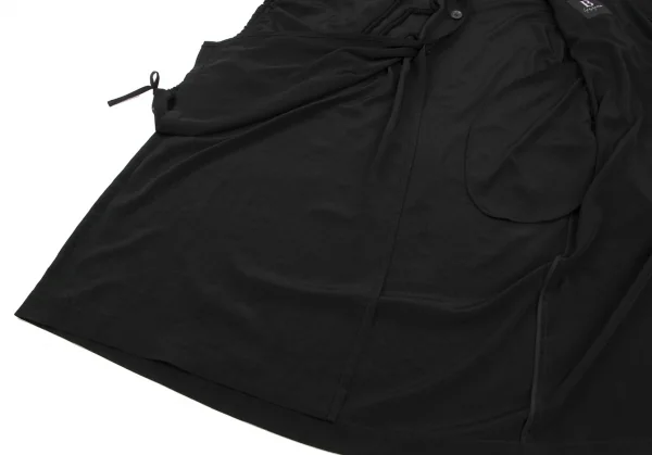 B Yohji Yamamoto FEMME Acetate Poly Toggle Button Shirt Coat K-132941_015