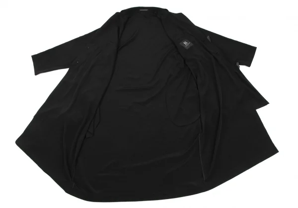 B Yohji Yamamoto FEMME Acetate Poly Toggle Button Shirt Coat K-132941_016