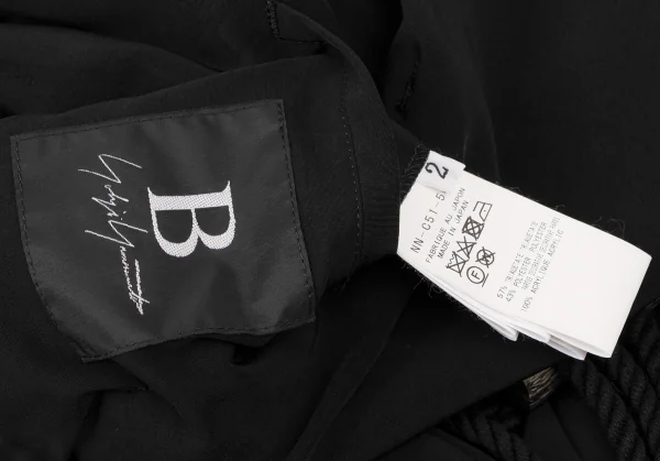 B Yohji Yamamoto FEMME Acetate Poly Toggle Button Shirt Coat K-132941_019