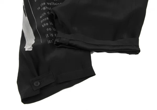 Yohji Yamamoto collections Printed Silk Dropped Crotch Pants K-132944_010