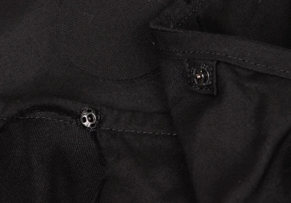 ヨウジヤマモト ファムYohji Yamamoto FEMME ドットジャガード切替プルオーバーワンピース 黒2 K-132957_005