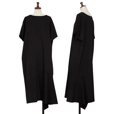 Y's Wool Gabardine Switching Short Sleeve Dress