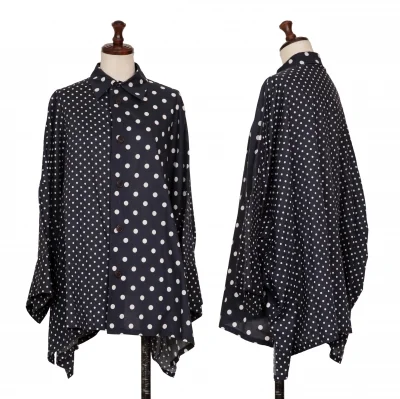 Y's Dot Printed Cotton Wide Blouse