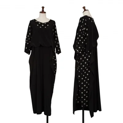 Y's Dot Print Layered Switching Dress