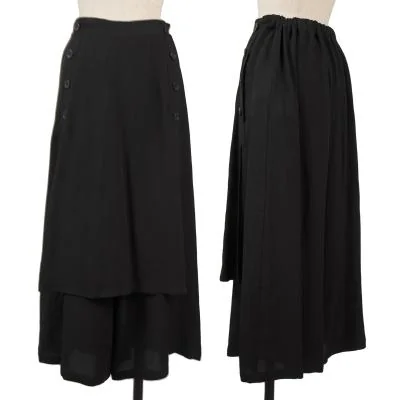 LIMI feu Front Flap Wide Dropped Crotch Pants