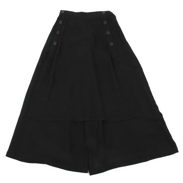 リミフゥLIMI feu フロントフラップワイドサルエルパンツ 黒2 K-132986_002