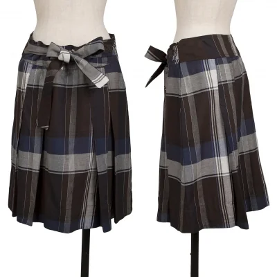 DIESEL Rayon Switching Design Pleated Skirt