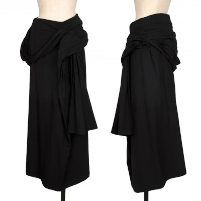 Y's Wool Pleated Design Skirt