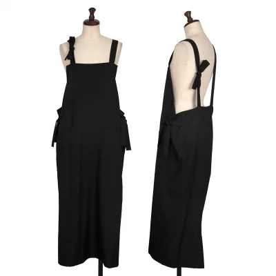 Y's Wool Gabardine Overalls Skirt