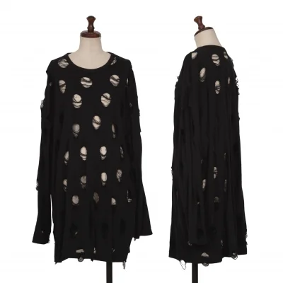 Y's Cotton Hole Design Oversized T Shirt