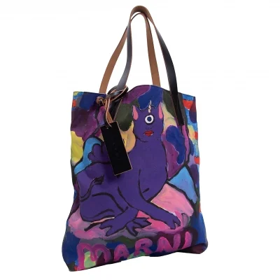 MARNI TRIBECA FLAMI Printed Tote Bag