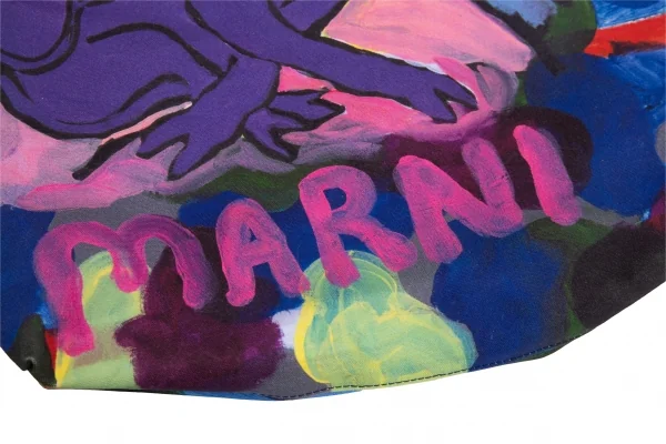 マルニMARNI TRIBECA FLAMI ペイントプリントトートバック マルチ K-133099_020