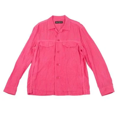 ISSEY MIYAKE MEN Wrinkled Cut-off Tape Design Jacket