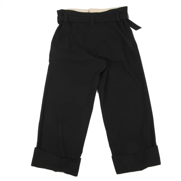 Yohji Yamamoto NOIR Wool Belted Front Open Double Pants K-133231_011