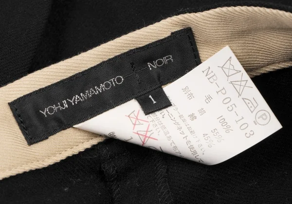 Yohji Yamamoto NOIR Wool Belted Front Open Double Pants K-133231_014