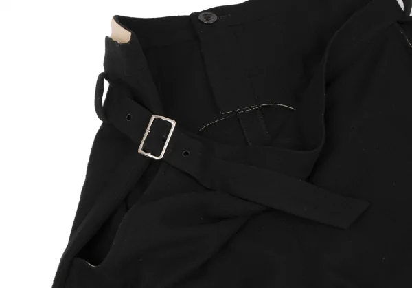 Yohji Yamamoto NOIR Wool Belted Front Open Double Pants K-133231_005