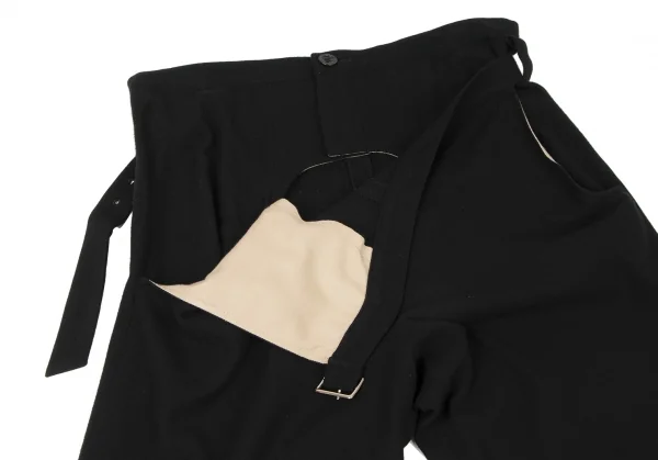 Yohji Yamamoto NOIR Wool Belted Front Open Double Pants K-133231_006