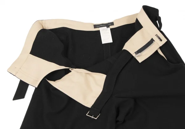Yohji Yamamoto NOIR Wool Belted Front Open Double Pants K-133231_007