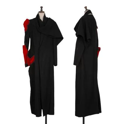 Yohji Yamamoto FEMME Cotton Linen Asymmetry Needle Punch Coat