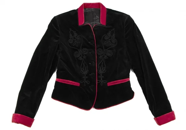 KENZO Cotton Rayon Embroidery Design Velour Jacket K-133249_002