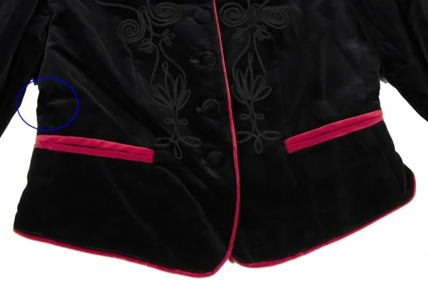 KENZO Cotton Rayon Embroidery Design Velour Jacket K-133249_008