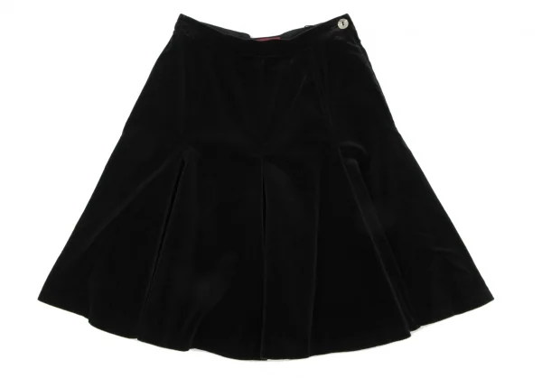 KENZO Cotton Rayon Velour Flare Skirt K-133250_002