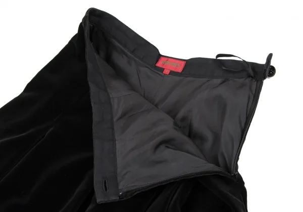 KENZO Cotton Rayon Velour Flare Skirt K-133250_005