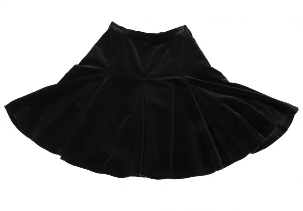 KENZO Cotton Rayon Velour Flare Skirt K-133250_006