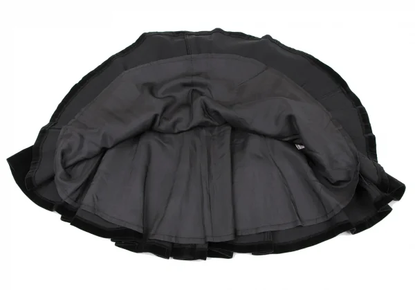 KENZO Cotton Rayon Velour Flare Skirt K-133250_008