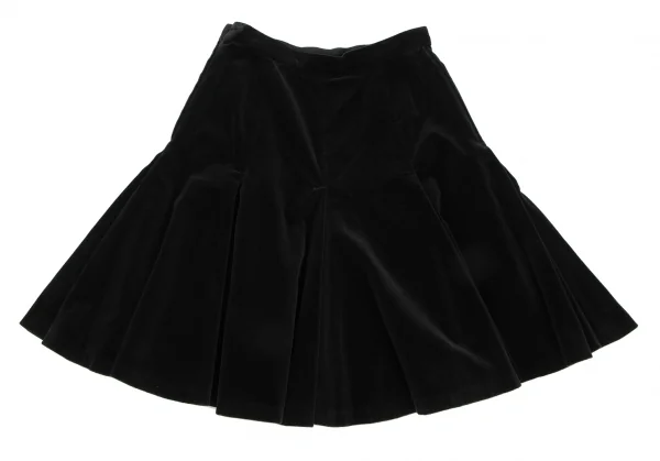 KENZO Cotton Rayon Velour Flare Skirt K-133250_009