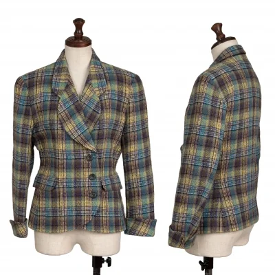 ケンゾーKENZO ウールチェック織りジャケット