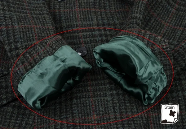 ケンゾーKENZO ウール千鳥格子織りジャケット 緑黒赤S K-133257_008