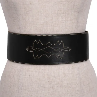 KENZO Stitch Design Leather Double Belt