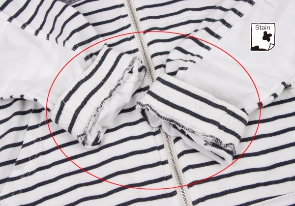 アイ ジュンヤワタナベ マン コムデギャルソンeYe JUNYA WATANABE MAN COMME des GARCONS切替ボーダージップフーディー 白紺M K-133276_010