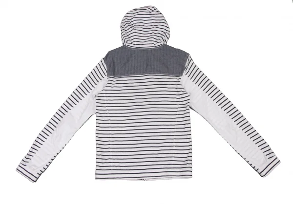 アイ ジュンヤワタナベ マン コムデギャルソンeYe JUNYA WATANABE MAN COMME des GARCONS切替ボーダージップフーディー 白紺M K-133276_014