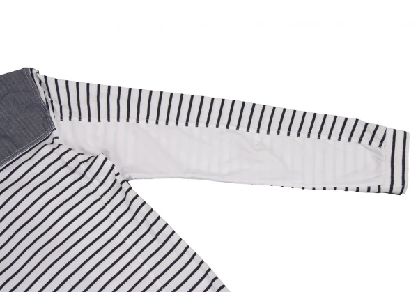 アイ ジュンヤワタナベ マン コムデギャルソンeYe JUNYA WATANABE MAN COMME des GARCONS切替ボーダージップフーディー 白紺M K-133276_016