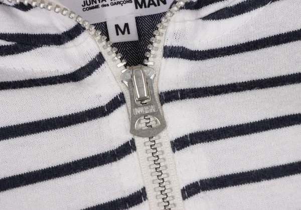 アイ ジュンヤワタナベ マン コムデギャルソンeYe JUNYA WATANABE MAN COMME des GARCONS切替ボーダージップフーディー 白紺M K-133276_004