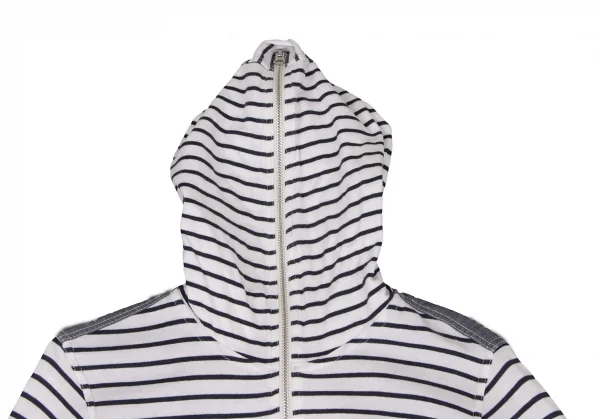 アイ ジュンヤワタナベ マン コムデギャルソンeYe JUNYA WATANABE MAN COMME des GARCONS切替ボーダージップフーディー 白紺M K-133276_005