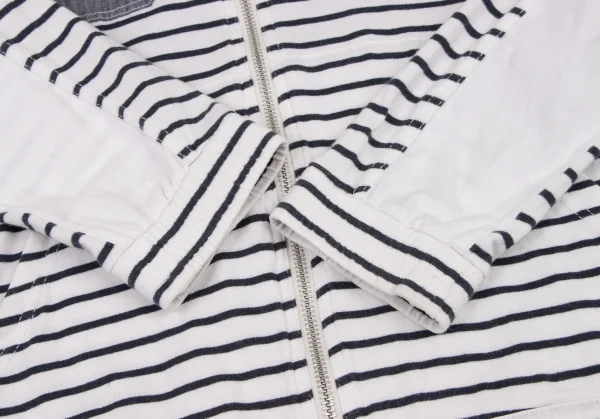 アイ ジュンヤワタナベ マン コムデギャルソンeYe JUNYA WATANABE MAN COMME des GARCONS切替ボーダージップフーディー 白紺M K-133276_009