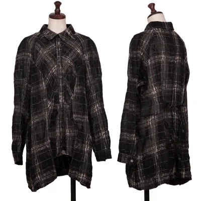 i+mu Raglan Checked Long Sleeve Shirt