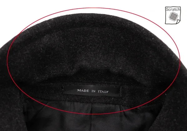 エンポリオアルマーニEMPORIO ARMANI ウールダブルロングコート 黒L位 K-133290_004