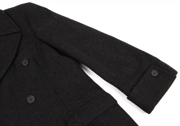 エンポリオアルマーニEMPORIO ARMANI ウールダブルロングコート 黒L位 K-133290_006