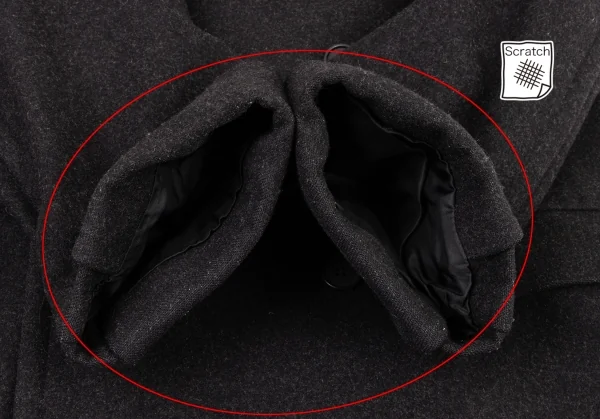 エンポリオアルマーニEMPORIO ARMANI ウールダブルロングコート 黒L位 K-133290_007