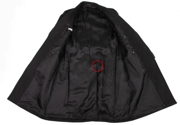 エンポリオアルマーニEMPORIO ARMANI ウールダブルロングコート 黒L位 K-133290_013