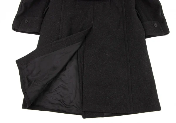 エンポリオアルマーニEMPORIO ARMANI ウールダブルロングコート 黒L位