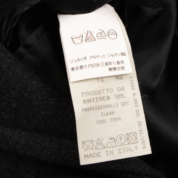 エンポリオアルマーニEMPORIO ARMANI ウールダブルロングコート 黒L位 K-133290_019