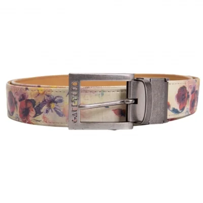 Jean-Paul GAULTIER Floral Printed Leather Belt