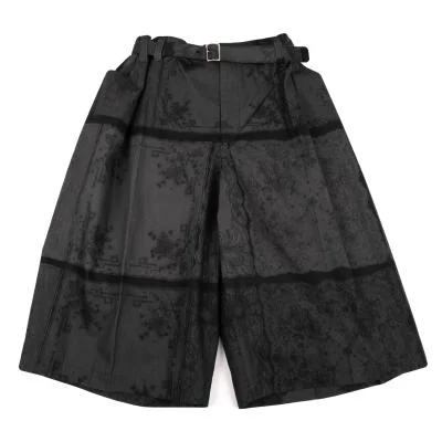 tao Lace Print Cropped Wide Pants